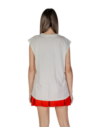 Replay Cream Cotton Tank Tops