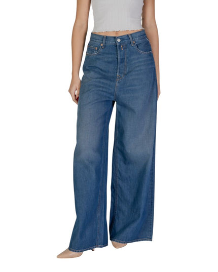 Replay Blue Cotton Bootcut Jeans