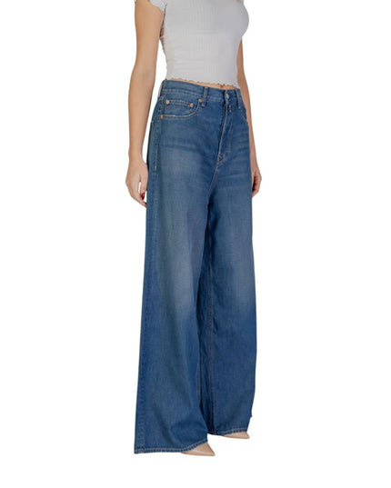 Replay Blue Cotton Bootcut Jeans