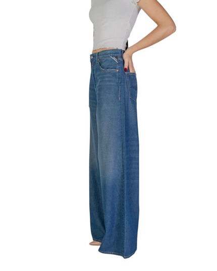 Replay Blue Cotton Bootcut Jeans