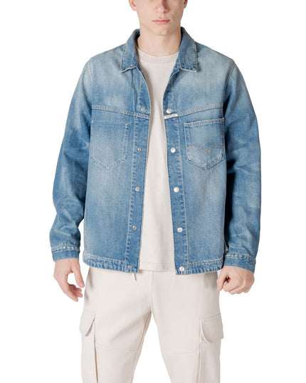 Replay Light Blue Cotton Denim Jacket