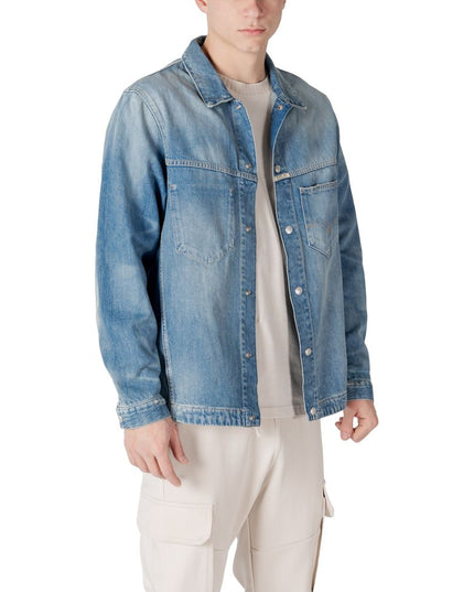 Replay Light Blue Cotton Denim Jacket