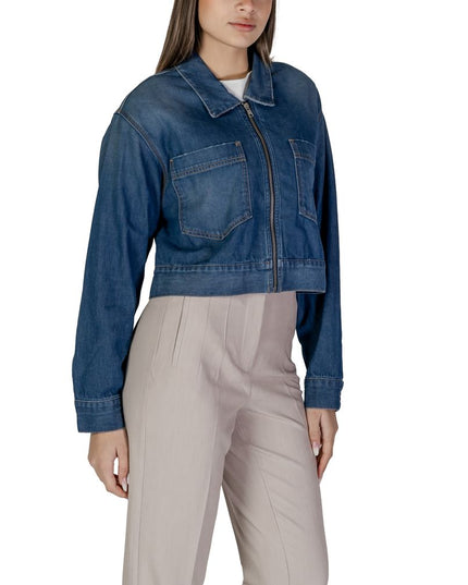 Replay Blue Cotton Denim Jacket