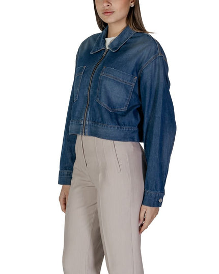 Replay Blue Cotton Denim Jacket