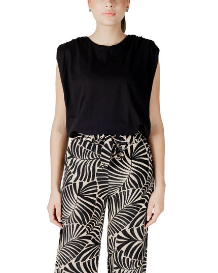 Jacqueline De Yong Black Cotton Top