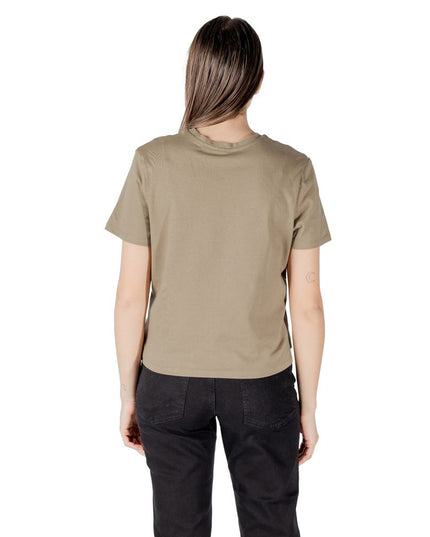 Jacqueline De Yong Green Cotton T-Shirt