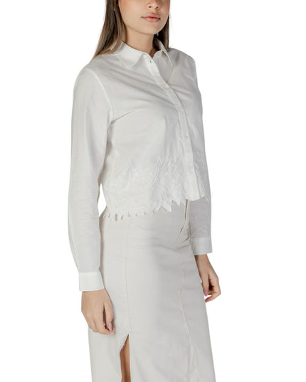 Jacqueline De Yong White Cotton Blouse