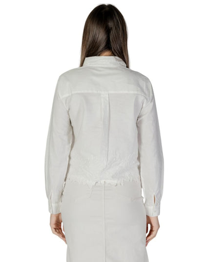 Jacqueline De Yong White Cotton Blouse