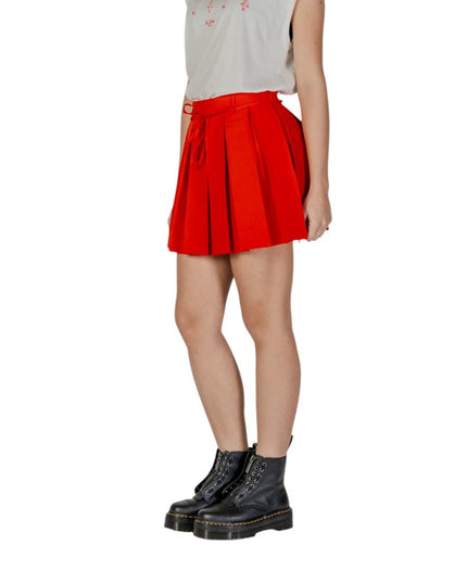 Only Red Recycled Polyester Mini Skirt