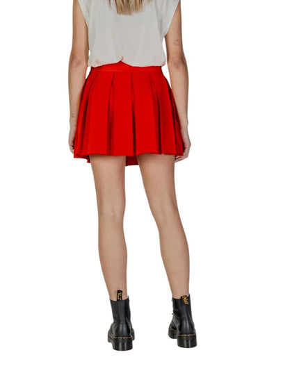 Only Red Recycled Polyester Mini Skirt