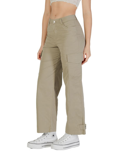Only Beige Cotton Cargo Pants