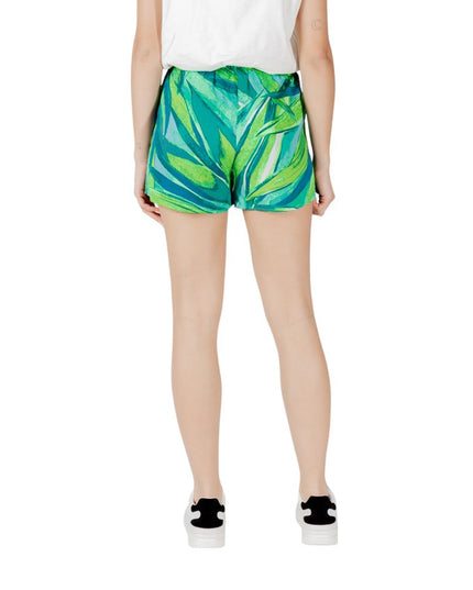 Only Green Viscose Shorts