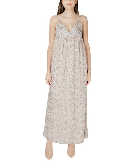 Only Beige Recycled Polyester Long Dress