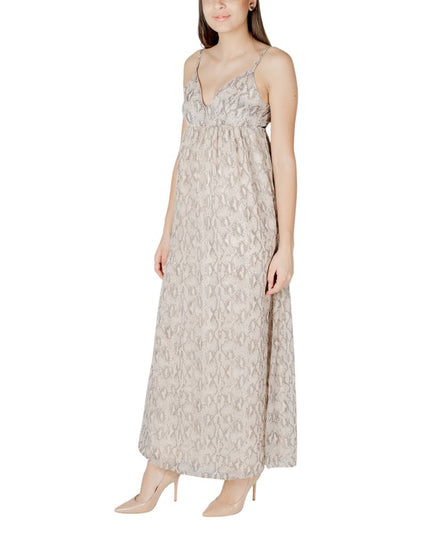 Only Beige Recycled Polyester Long Dress