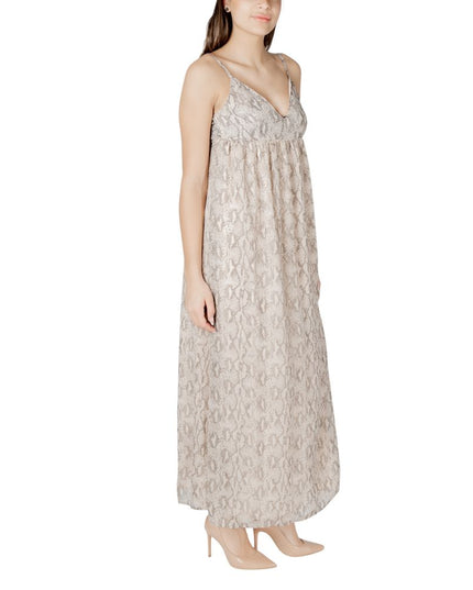 Only Beige Recycled Polyester Long Dress