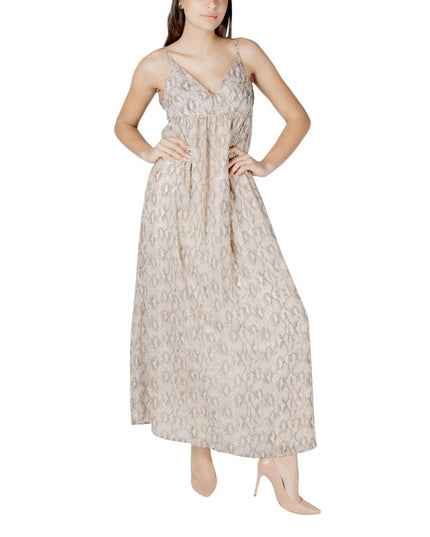 Only Beige Recycled Polyester Long Dress