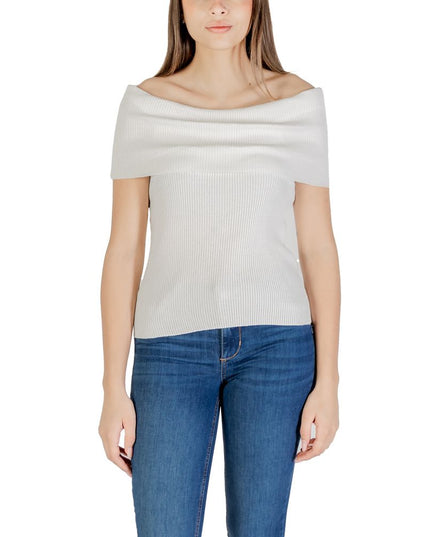 Only White Polyester T-Shirt