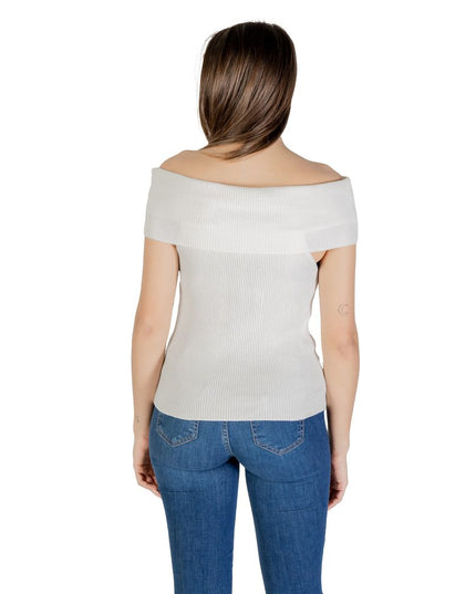 Only White Polyester T-Shirt