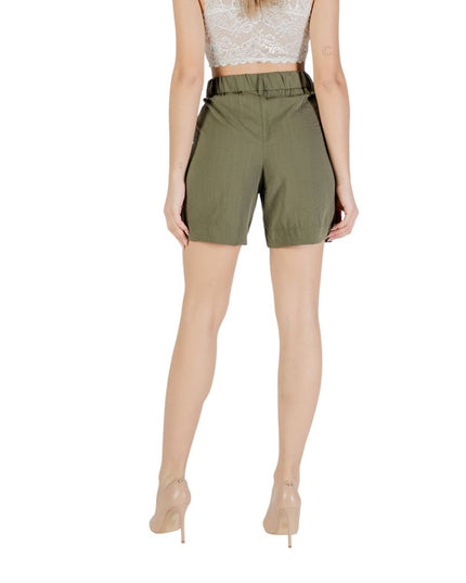 Only Green Viscose Bermuda Shorts