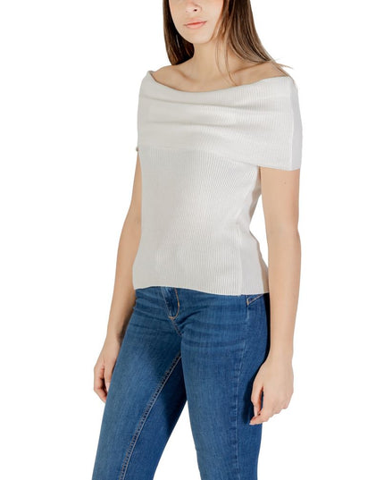 Only White Polyester T-Shirt