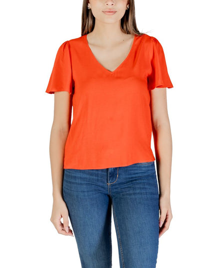 Vero Moda Red Viscose Blouse