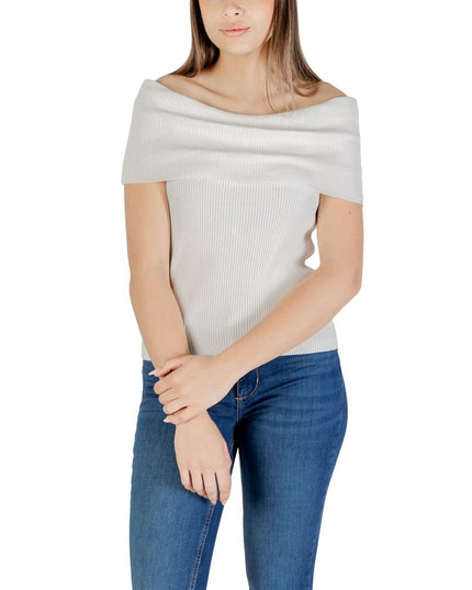 Only White Polyester T-Shirt