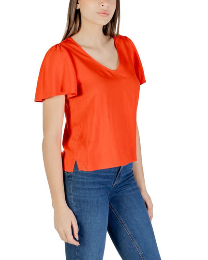 Vero Moda Red Viscose Blouse