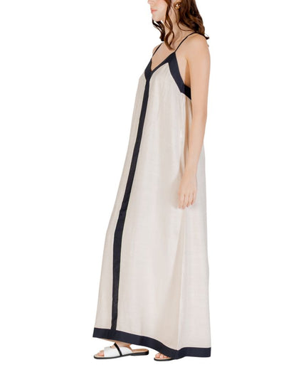 Vero Moda Beige Nylon Long Dress