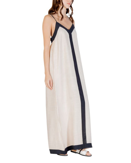 Vero Moda Beige Nylon Long Dress