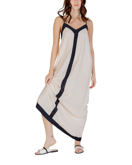 Vero Moda Beige Nylon Long Dress