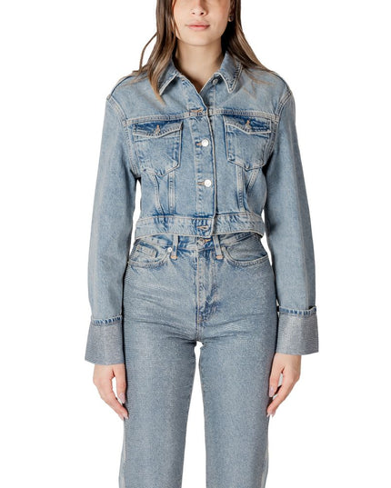 Only Light Blue Organic Cotton Jackets & Coat