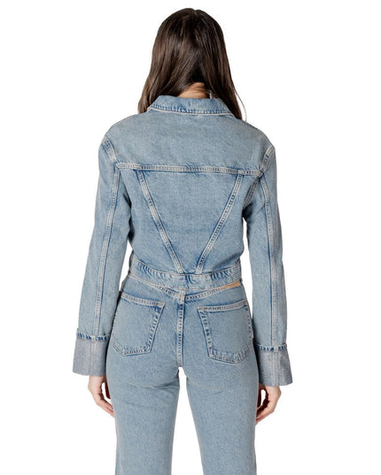 Only Light Blue Organic Cotton Jackets & Coat