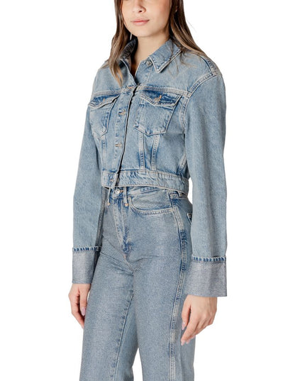 Only Light Blue Organic Cotton Jackets & Coat