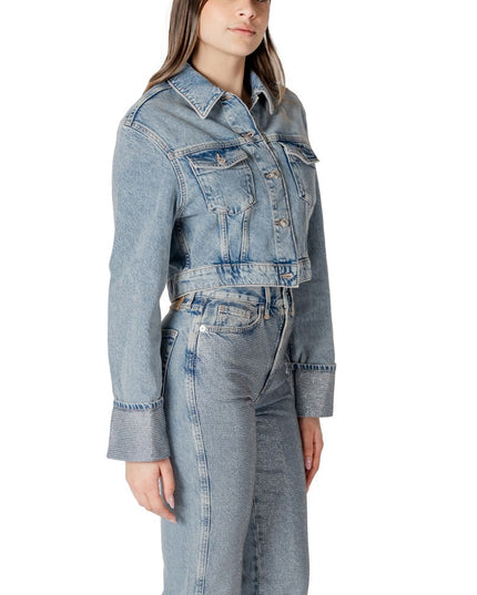 Only Light Blue Organic Cotton Jackets & Coat