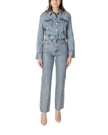 Only Light Blue Organic Cotton Jackets & Coat