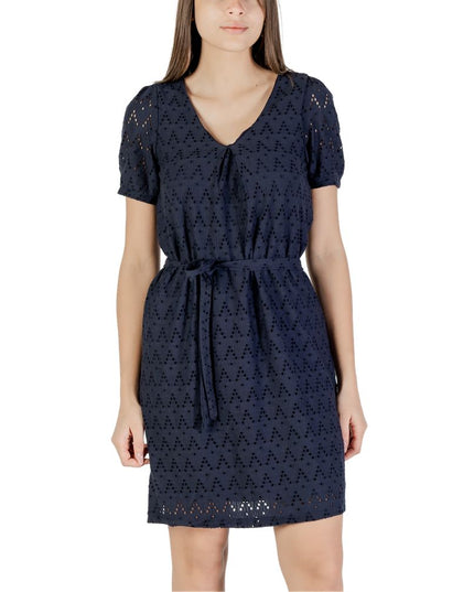 Vila Clothes Blue Recycled Polyester Short Dress