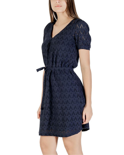 Vila Clothes Blue Recycled Polyester Short Dress