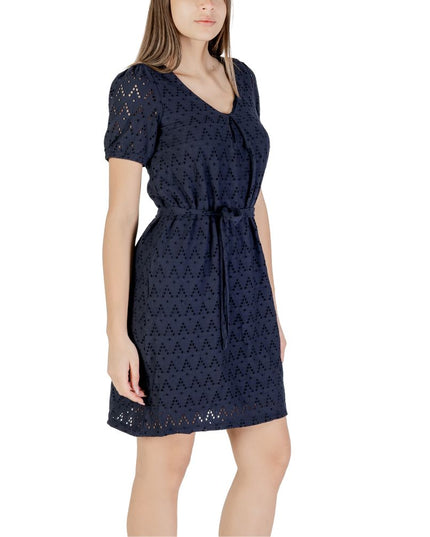 Vila Clothes Blue Recycled Polyester Short Dress