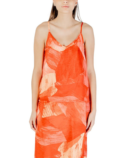 Vila Clothes Red Polyamide Top