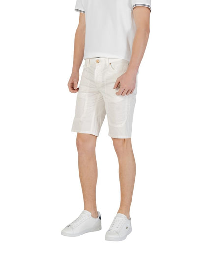 Jeckerson White Cotton Bermuda Shorts