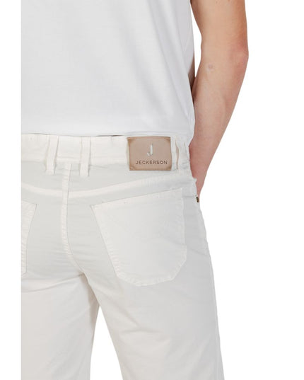 Jeckerson White Cotton Bermuda Shorts