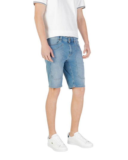 Jeckerson Light Blue Cotton Bermuda Shorts