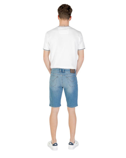 Jeckerson Light Blue Cotton Bermuda Shorts