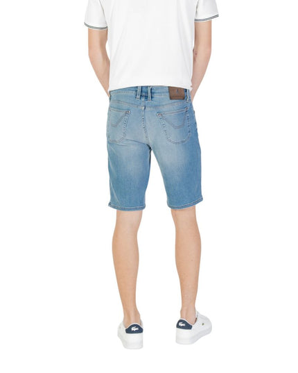 Jeckerson Light Blue Cotton Bermuda Shorts