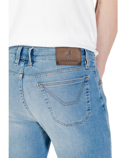 Jeckerson Light Blue Cotton Bermuda Shorts