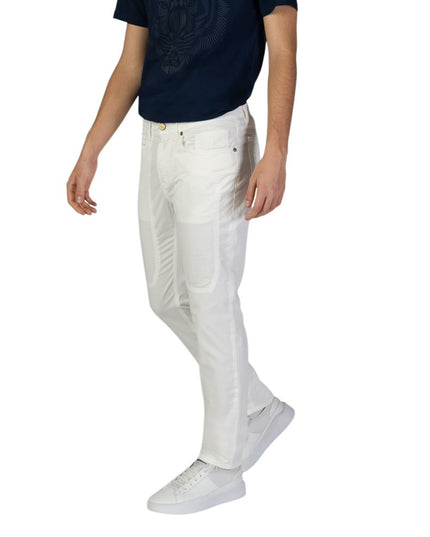 Jeckerson White Cotton Skinny Pants