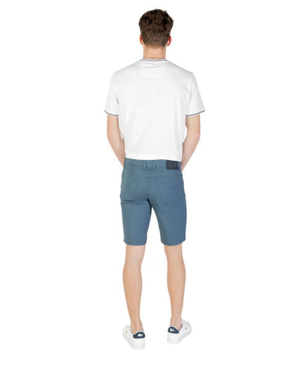 Jeckerson Blue Cotton Bermuda Shorts