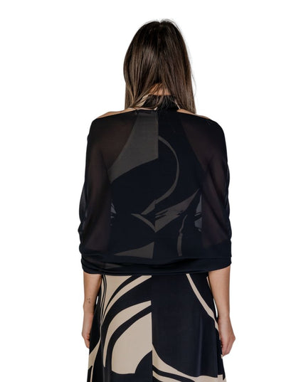 Rinascimento Black Polyester Scarf