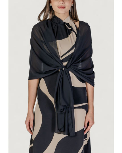 Rinascimento Black Polyester Scarf