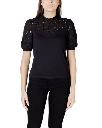 Morgan De Toi Black Cotton T-Shirt
